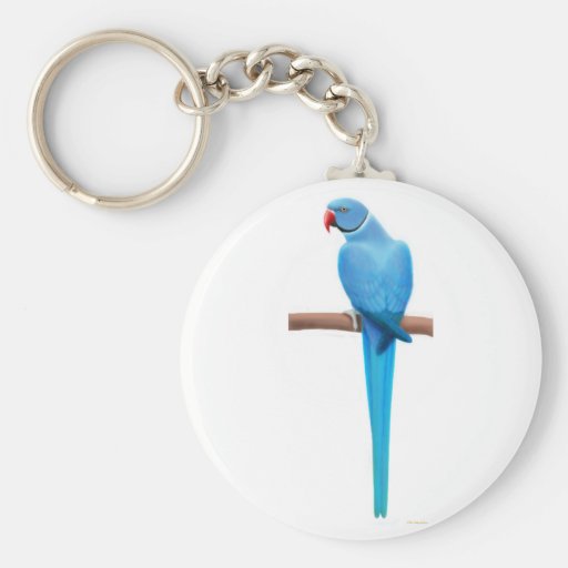 Indian Ringneck Parakeet Keychain