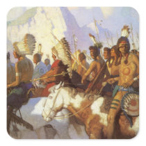 Indian War Party by NC Wyeth Sticker