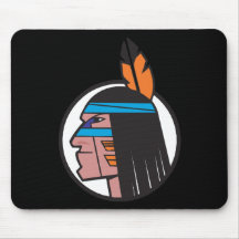 Indian Warrior Head Mousepads