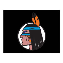 Indian Warrior Head Postcards
