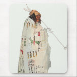 Indian Warrior with Pipe by Karl Bodmer mousepads