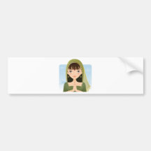 Indian woman bumper sticker
