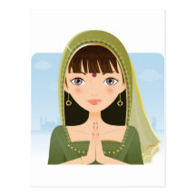 Indian woman post cards