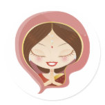 Indian Woman Praying stickers