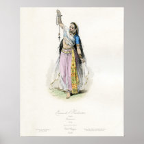 Indian Woman Traditional Costume Poster