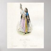 Indian Woman Traditional Costume Poster