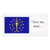 Indiana Flag Personalized Photo Card