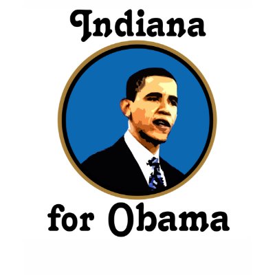 Indiana for Obama Blue State T-Shirt by irregulargoods