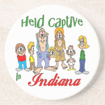 Indiana Funny Trailer Park Sandstone Coaster