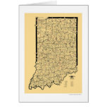 Indiana Railroad Map 1897 Cards
