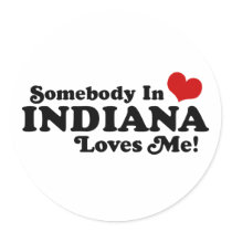 Indiana Round Stickers