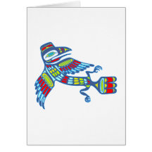 Indianer Rabe Native american Raven Karten