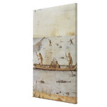 Indians Fishing Stretched Canvas Prints