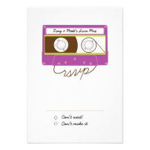 Indie Mixtapes (Purple / Lime) RSVP Invites