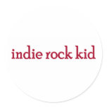 Indie Rock Kid Round Stickers
