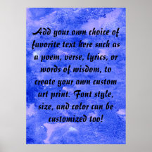 Indigo Blue Watercolor Art Painting Posters