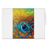 Indigo Crab Greeting Cards