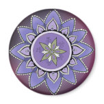Indigo Lotus Magnet (round)