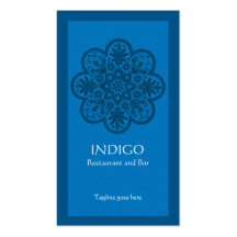 Indigo Ornament Business Card