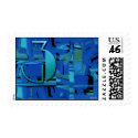 Indigo Three Postage postage