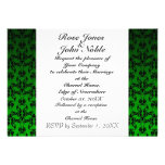 Indigo White (Green) Wedding Invitation