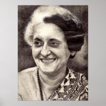 Indira Gandhi Portrait Poster