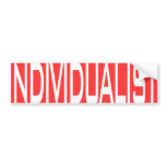 Individualist Bumper Sticker bumper stickers
