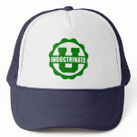 "Indoctrinate U" Navy Blue and White Trucker Hat