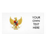 Indonesia Coat of Arms Customized Photo Card