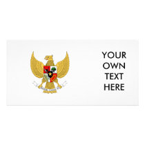 Indonesia Coat of Arms Customized Photo Card