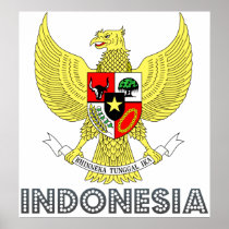 Indonesia Coat of Arms Poster