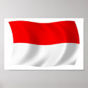 Indonesia Flag Poster Print