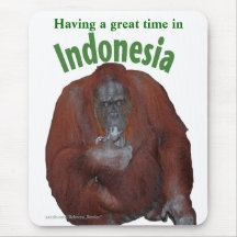 Indonesia Great Ape Vacation Mouse Pads