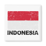 Indonesia Vintage Flag magnets
