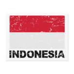 Indonesia Vintage Flag postcards