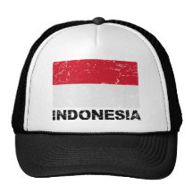 Indonesia Vintage Flag Trucker Hats