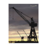 Industrial Crane Silhouette Postcard