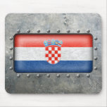 Industrial Croatian Flag mousepads