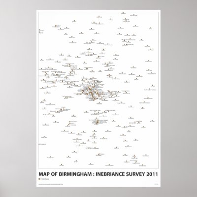 INEBRIANCE SURVEY Map Print by jonbounds