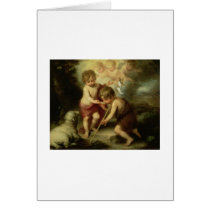 Infant Jesus and John the Baptist circa 1600's Greeting Card