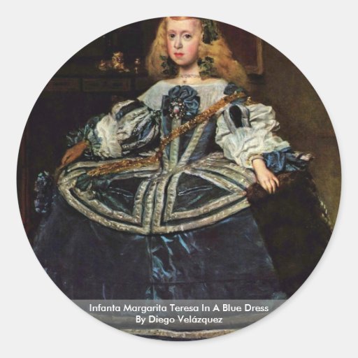Infanta Margarita Teresa In A Blue Dress Sticker