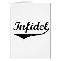 Infidel 2 greeting cards