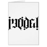 Infidel Ambigram Greeting Card