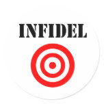Infidel (with target) stickers