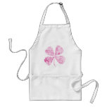 Infinitely Lucky Pink Clover aprons