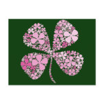 Infinitely Lucky Pink Clover postcards