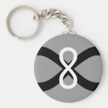 Infinity Black&White Keychain