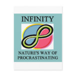 INFINITY math joke postcards
