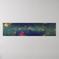 Infrared Portrait of the Inner Milky Way Galaxy Poster