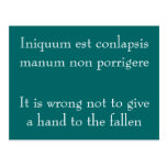 Iniquum est conlapsis post cards